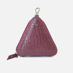 Monedero kumi de cuero para mujer - Vino