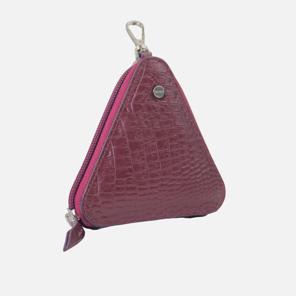 Monedero kumi de cuero para mujer - Vino