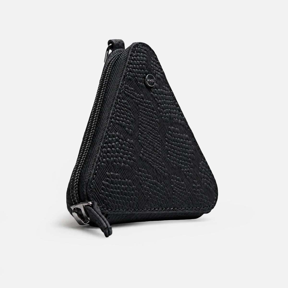 Monedero kumi de cuero para mujer - Negro