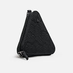 Monedero kumi de cuero para mujer - Negro