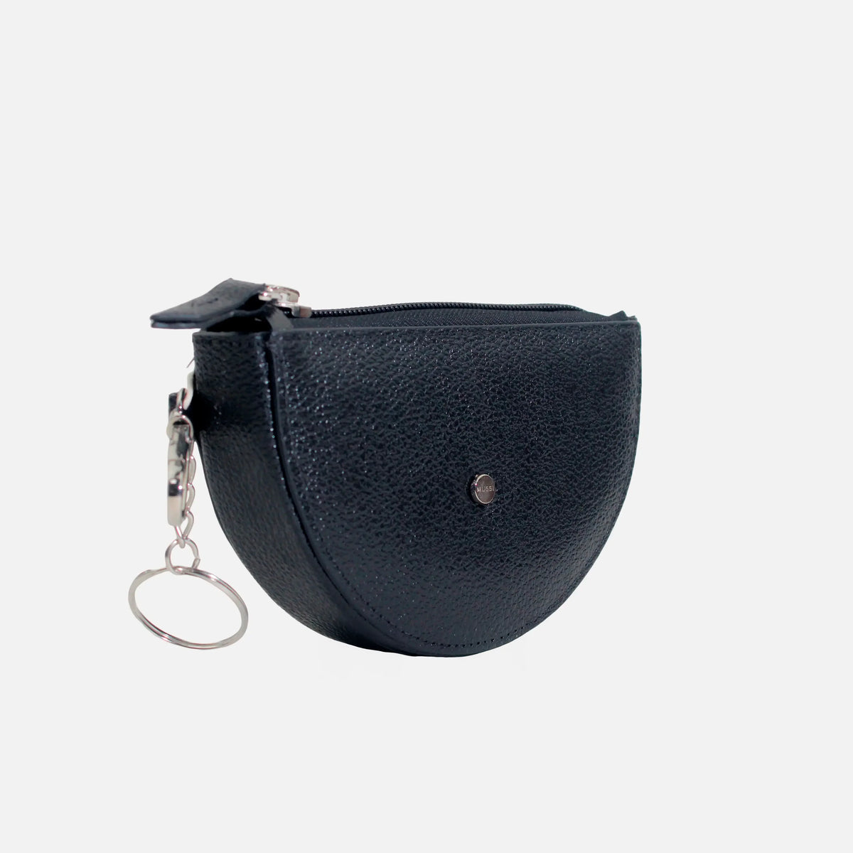 Monedero camari de cuero para mujer - Negro