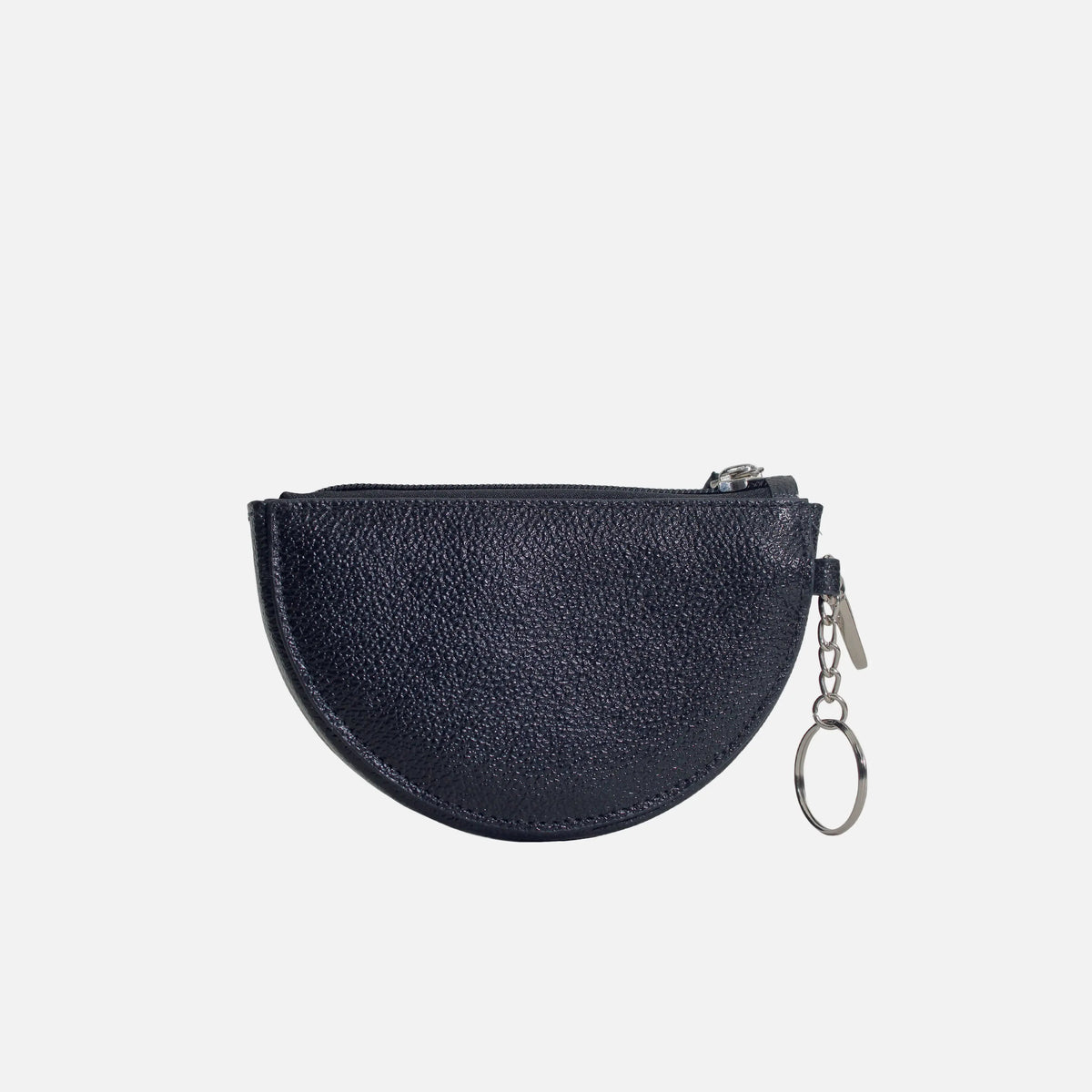 Monedero camari de cuero para mujer - Negro