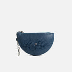 Monedero camari de cuero para mujer - Azul