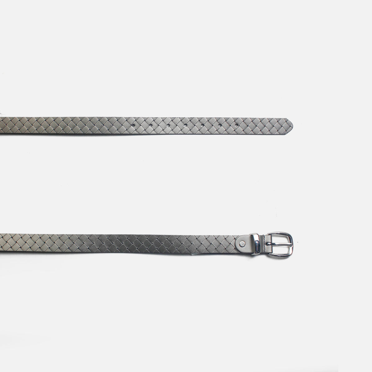 Correa narella de cuero para mujer - Plateado