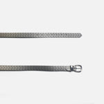 Correa narella de cuero para mujer - Plateado