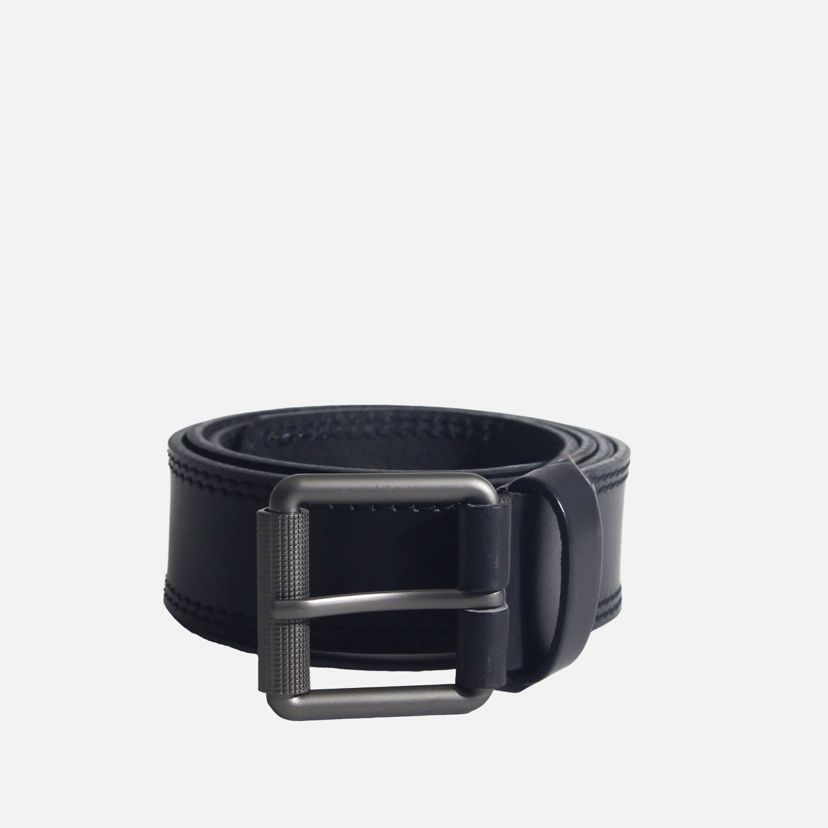 Correa lian de cuero para hombre - Negro
