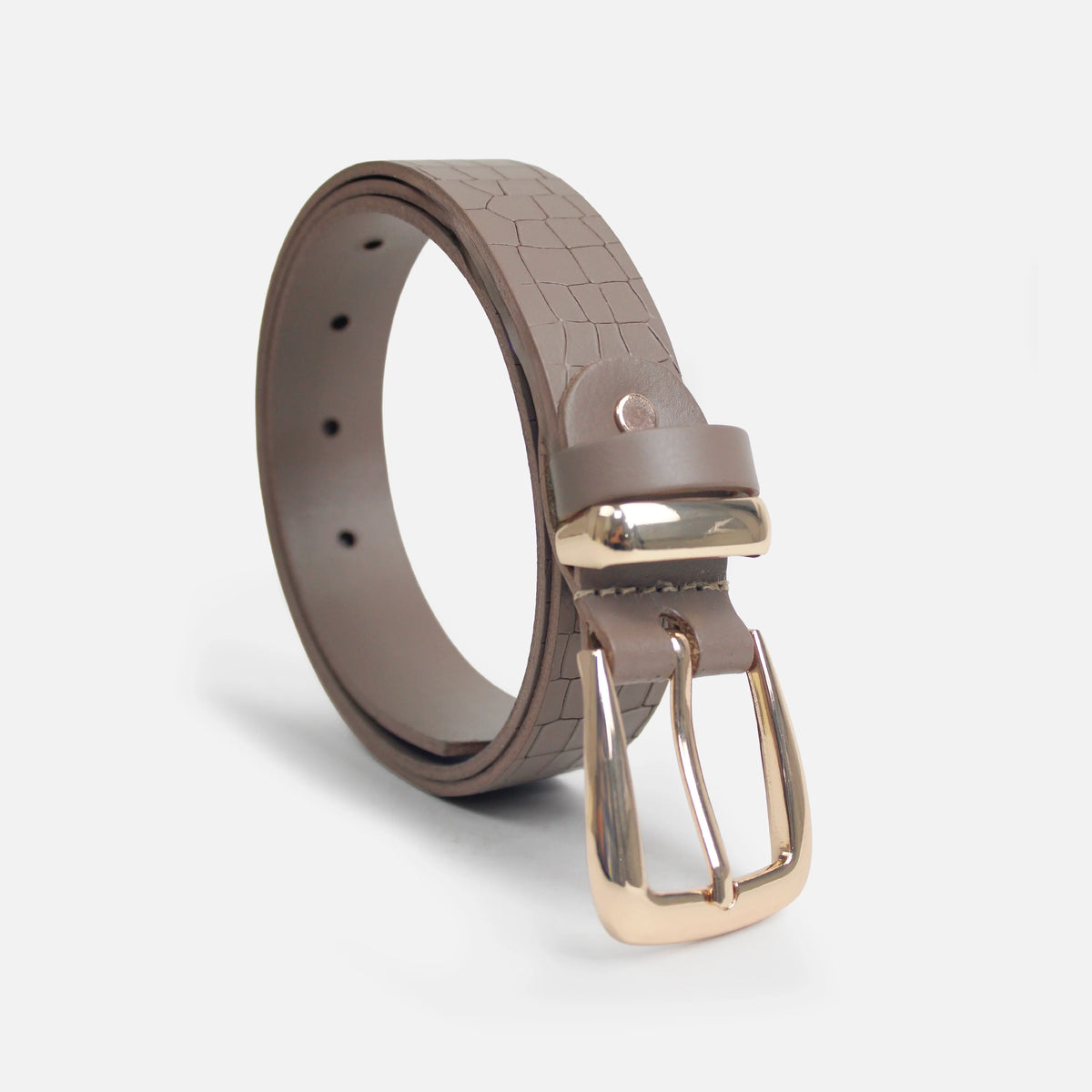 Correa vela de cuero para mujer - Taupe