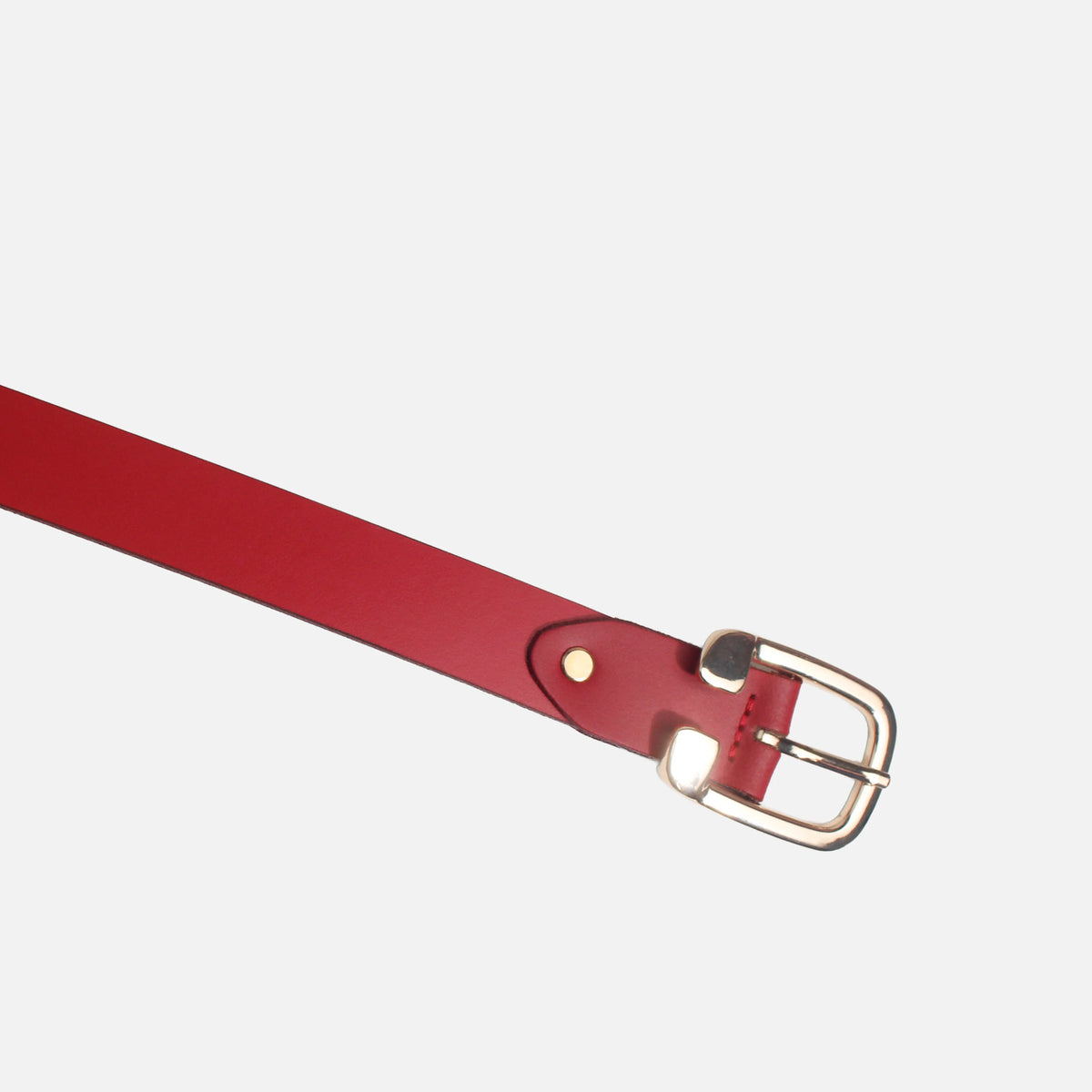 Correa yaret de cuero para mujer - Rojo