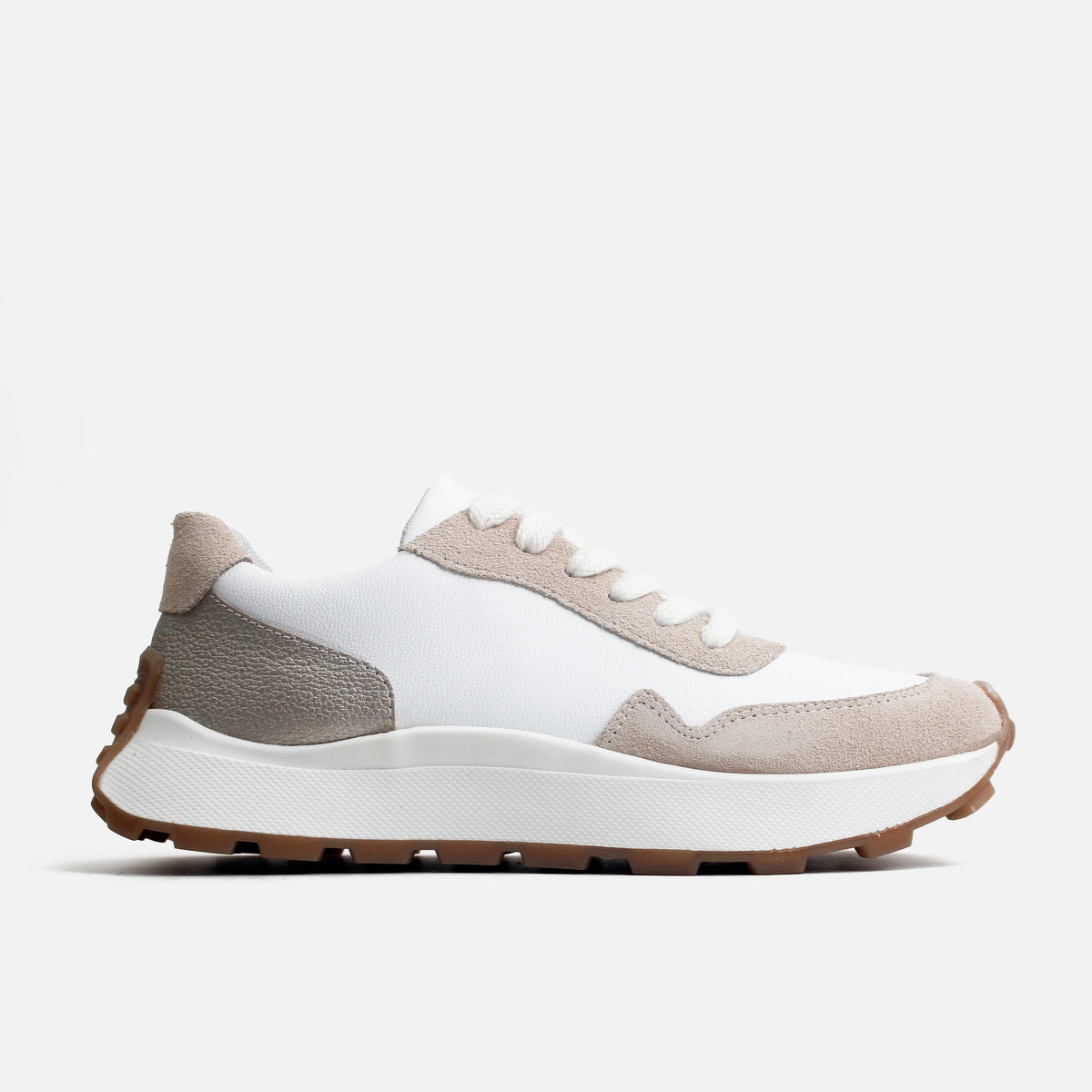 Tenis regina de cuero para mujer - Blanco