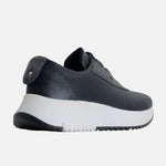 Tenis con plataforma lirio de cuero para mujer - Negro