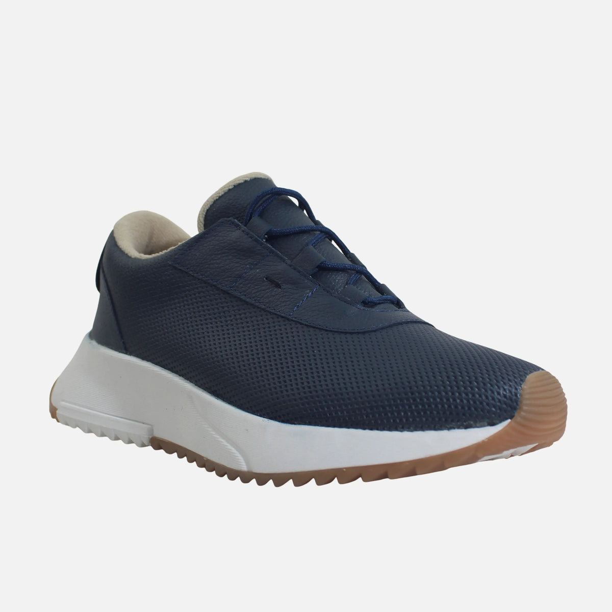 Tenis con plataforma lirio de cuero para mujer - Azul