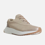 Tenis con plataforma lirio de cuero para mujer - Oro