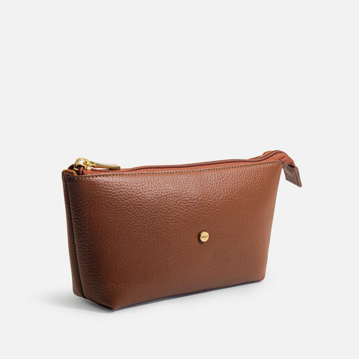 Cosmetiquera talia de cuero para mujer - Miel