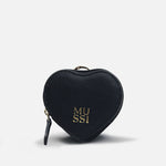 Monedero primula de cuero para mujer - Negro