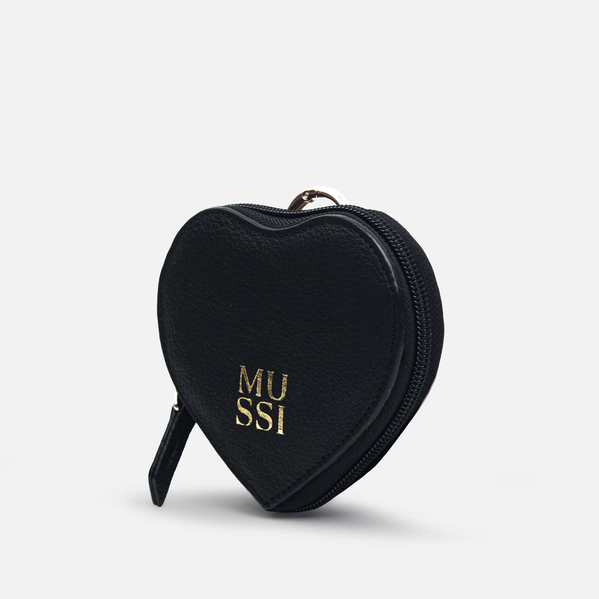 Monedero primula de cuero para mujer - Negro