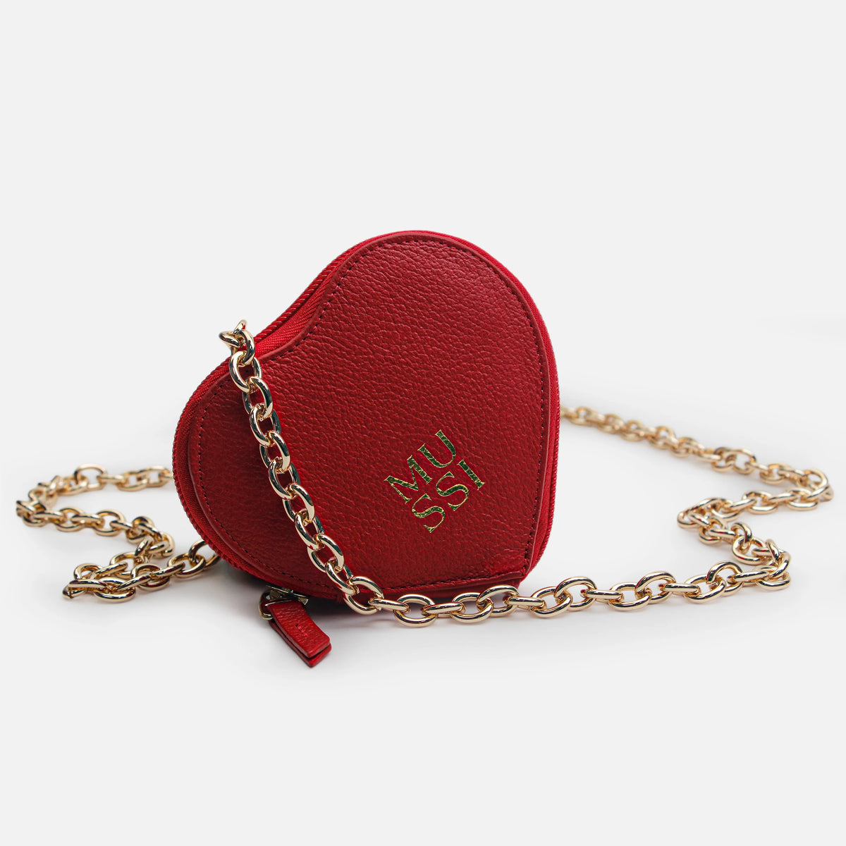Monedero primula de cuero para mujer - Rojo