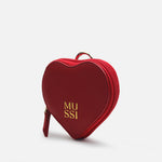 Monedero primula de cuero para mujer - Rojo