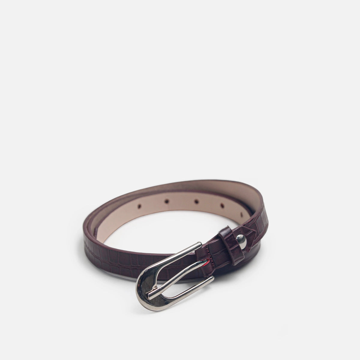 Correa claveles de cuero para mujer - Vino