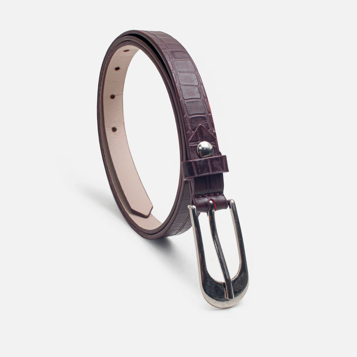 Correa claveles de cuero para mujer - Vino