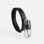Correa caterina de cuero para mujer - Negro