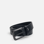 Correa aciano de cuero para hombre - Negro