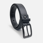 Correa aciano de cuero para hombre - Negro