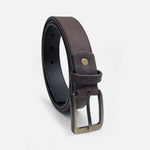 Correa aciano de cuero para hombre - Café