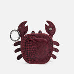 Monedero Cangrejo de cuero para mujer - Vino