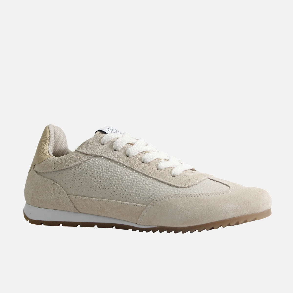 Tenis carla de cuero para mujer - Taupe
