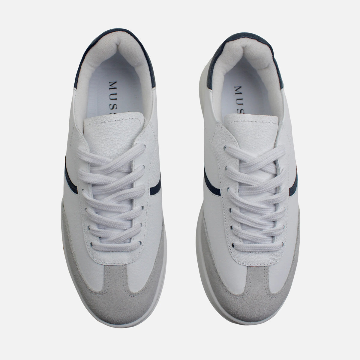 Tenis kael de cuero para hombre - Blanco