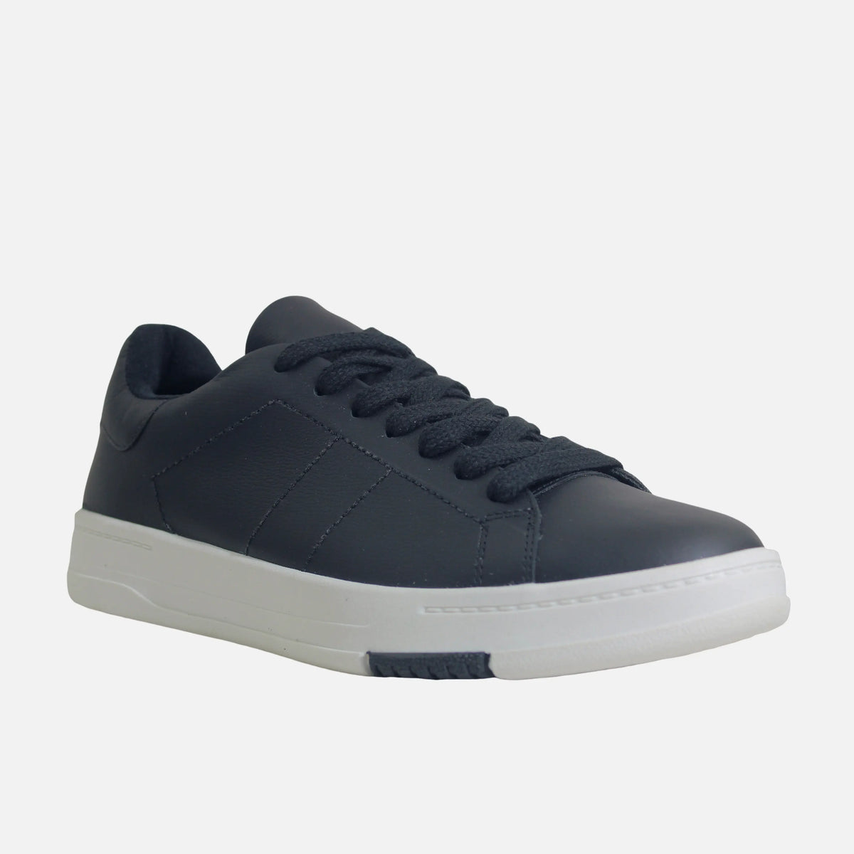 Tenis mery de cuero para hombre - Negro