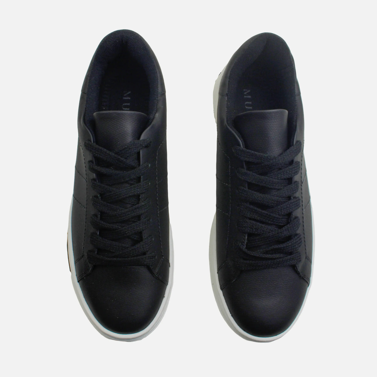 Tenis mery de cuero para hombre - Negro