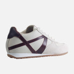 Tenis azalia de cuero para mujer - Vino
