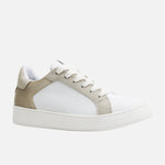 Tenis clara de sintético para mujer - Blanco
