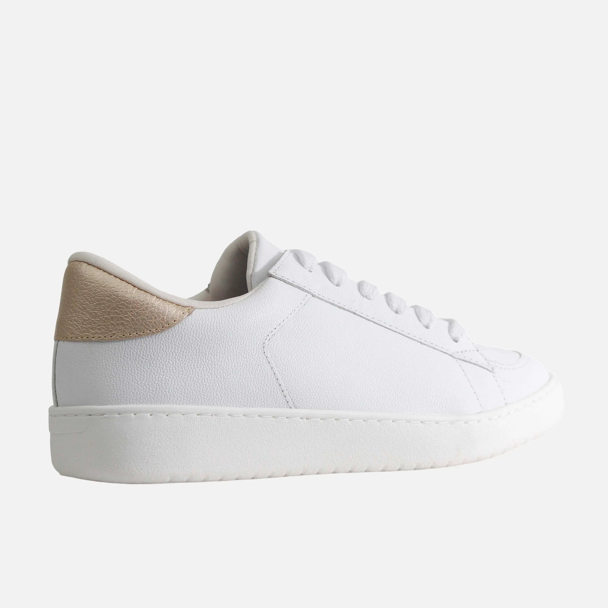 Tenis camelis de cuero para mujer - Blanco