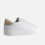 Tenis camelis de cuero para mujer - Blanco