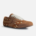 Tenis gardena de cuero para mujer - Cafe