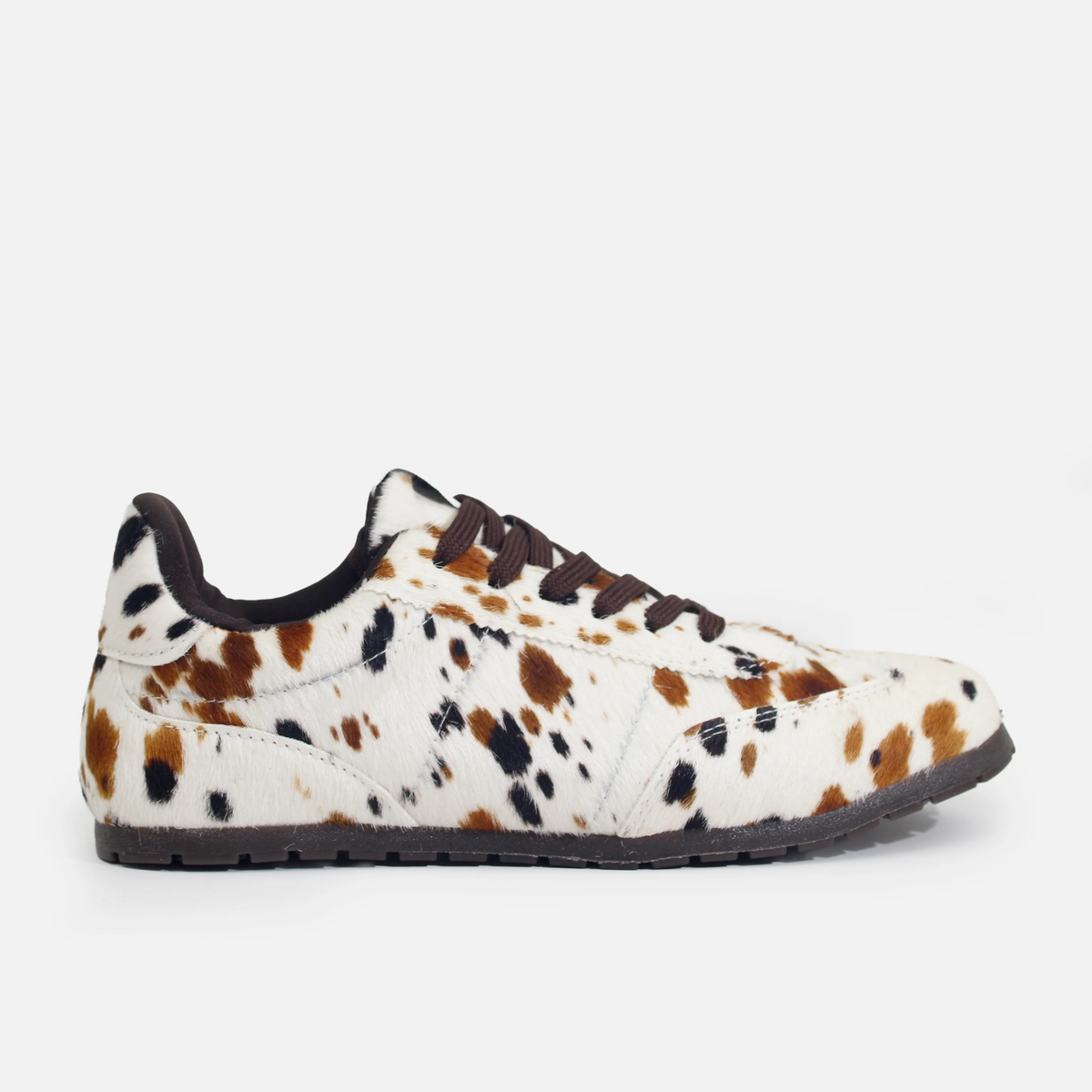 Tenis donatella de cuero para mujer - Animal Print Vaca