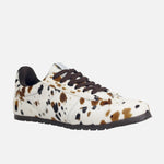 Tenis donatella de cuero para mujer - Animal Print Vaca