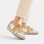 Tenis Palma Dorado de cuero para mujer - Amarillo