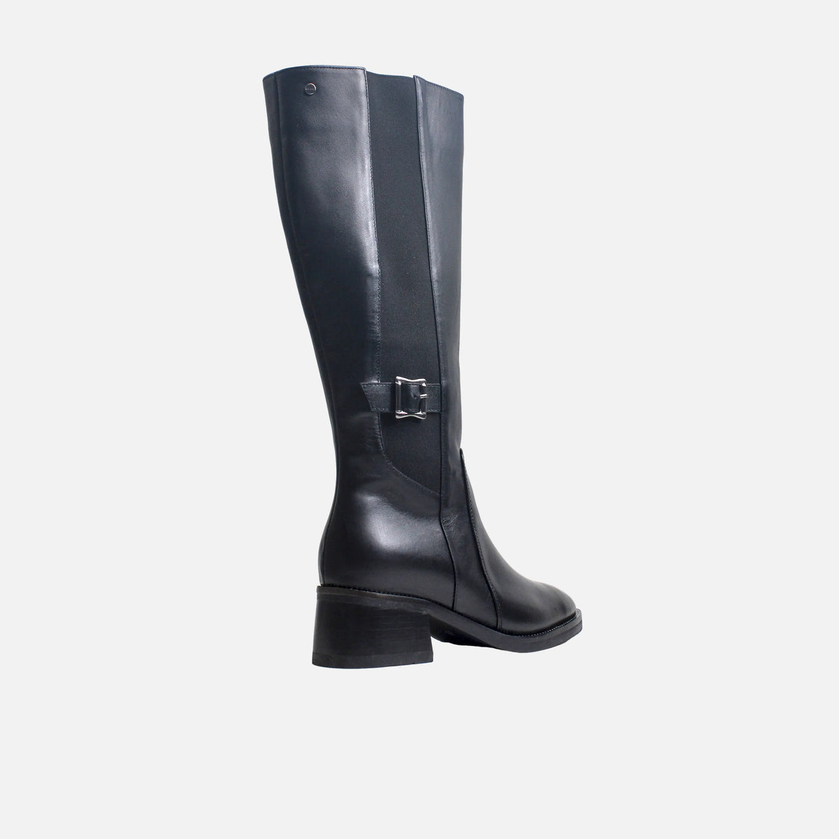 Bota tacon tiren de textil para mujer - Negro