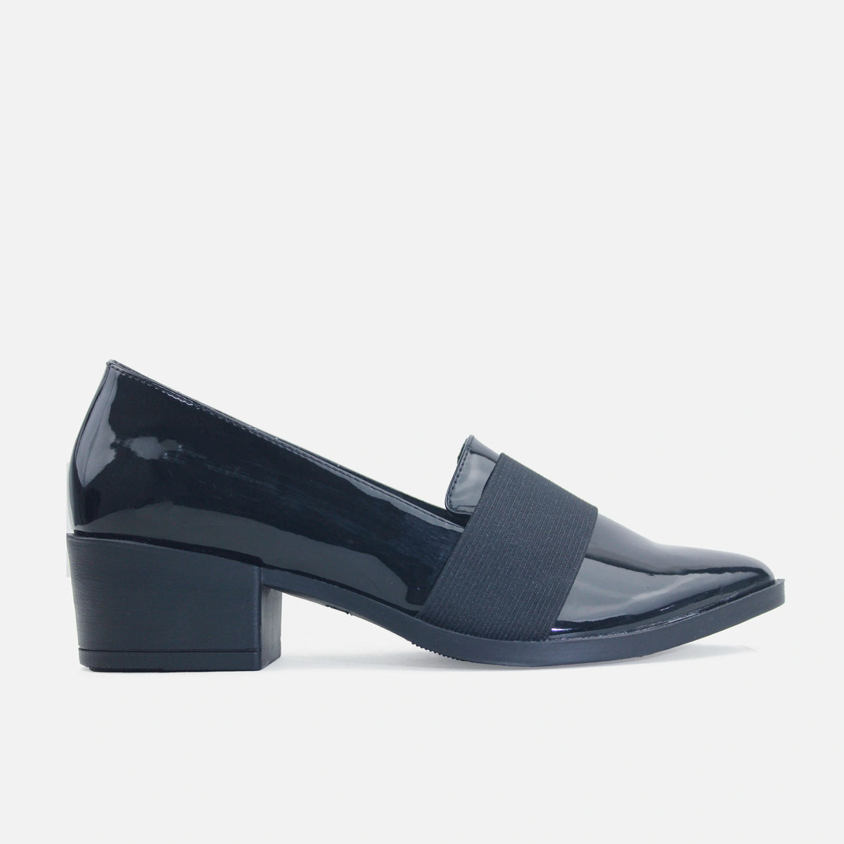 Mocasin tacon myra de sintético para mujer - Negro