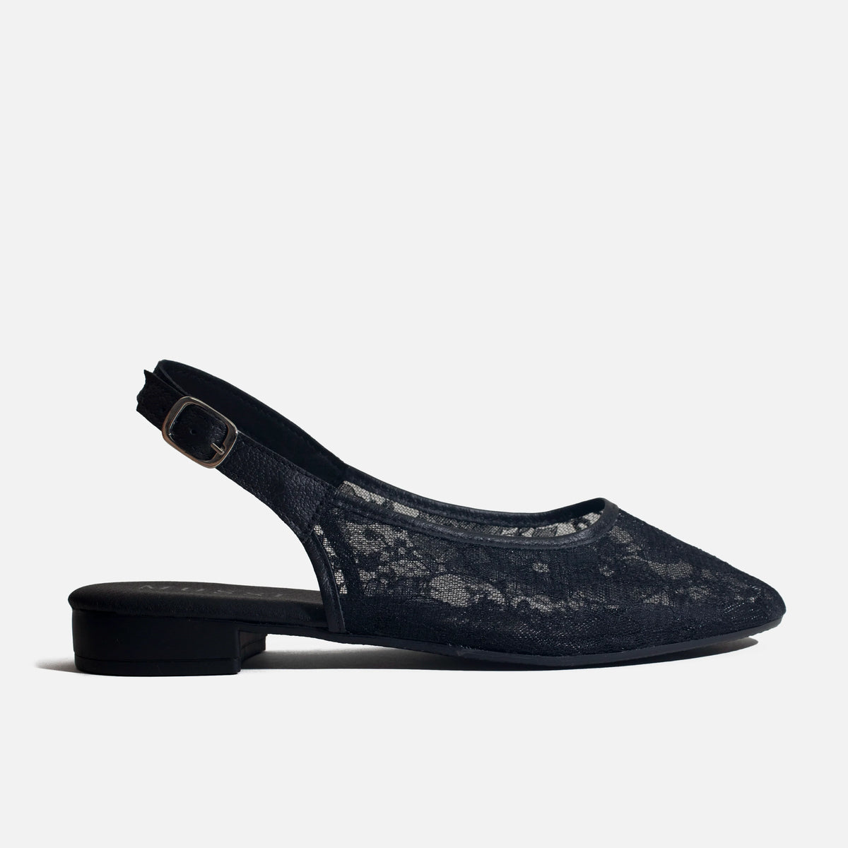 Baleta destalonada aurora de sintético para mujer - Negro