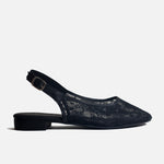 Baleta destalonada aurora de sintético para mujer - Negro