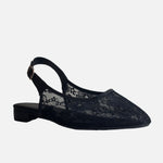 Baleta destalonada aurora de sintético para mujer - Negro