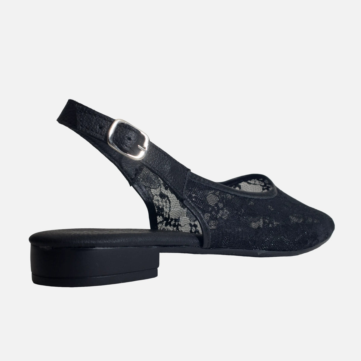 Baleta destalonada aurora de sintético para mujer - Negro