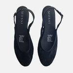 Baleta destalonada aurora de sintético para mujer - Negro