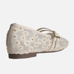 Baleta plana avellana de sintético para mujer - Hueso