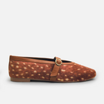 Baleta plana adal de textil para mujer - Miel