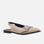 Baleta destalonada giulia de sintético para mujer - Beige